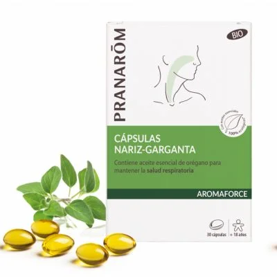 PRANAROM AROMAFORCE CAPSULAS NARIZ GARGANTA  30 CAPSULAS