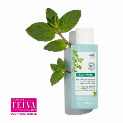 KLORANE POLVO PURIFICANTE 3 EN 1 A LA MENTA BIO Y ARCILLA