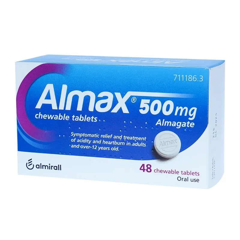 ALMAX 500 mg 48 COMPRIMIDOS MASTICABLES