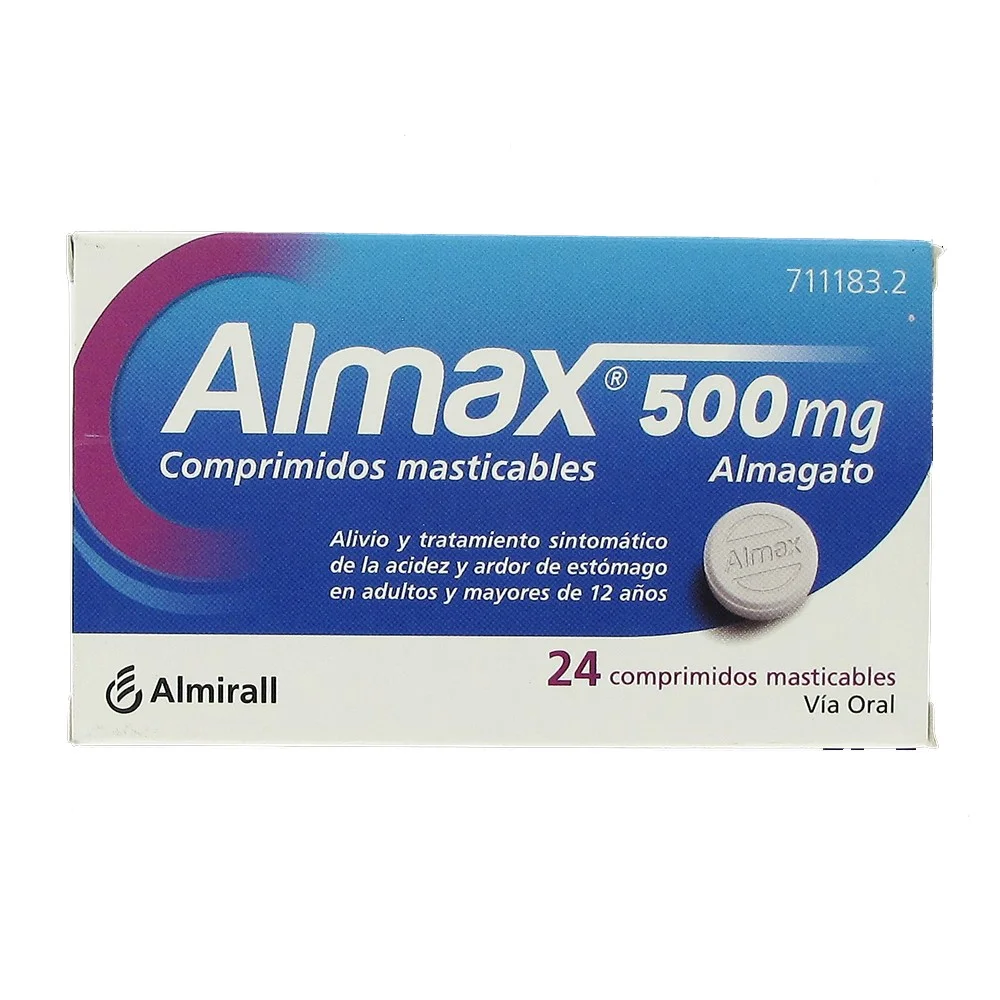 ALMAX 500 mg 24 COMPRIMIDOS MASTICABLES