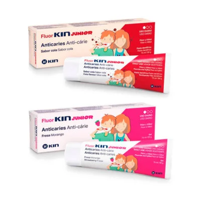 FLUOR KIN JUNIOR PASTA 75ML COLA+ GEL FRESA 75ML