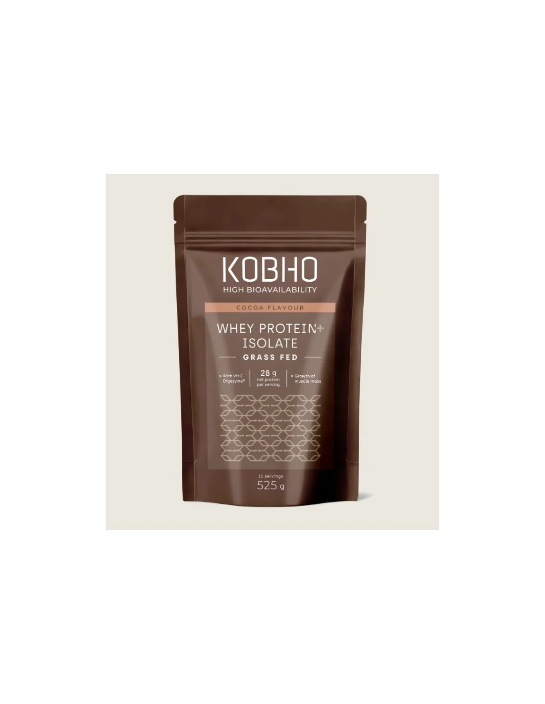 KOBHO PROTEINA WHEY AISLADA 525 G SABOR CACAO